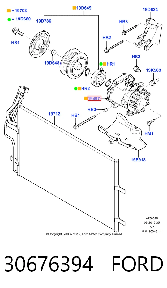 30676394 Ford Компрессор хладагента