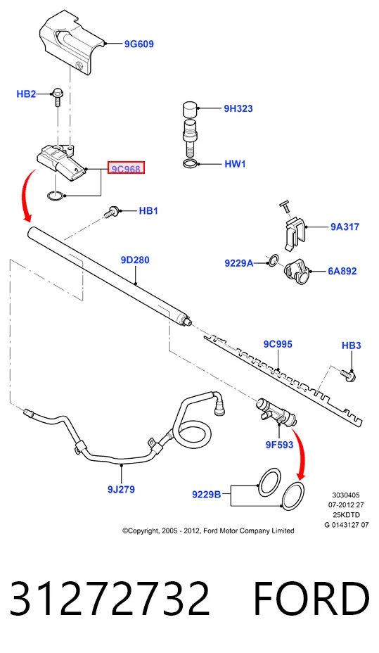 31272732 Ford Манометры