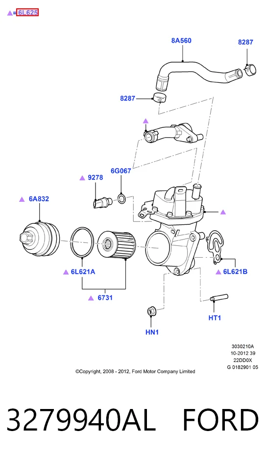 3279940AL Ford Корпус маслофильтра