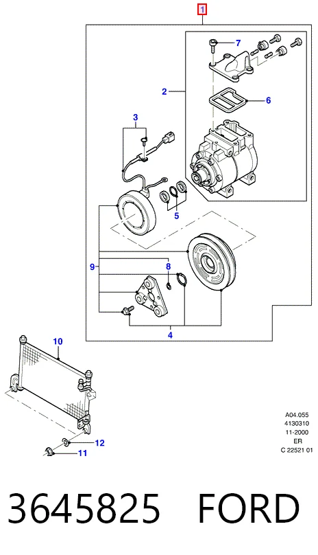 3645825 Ford Компрессор хладагента