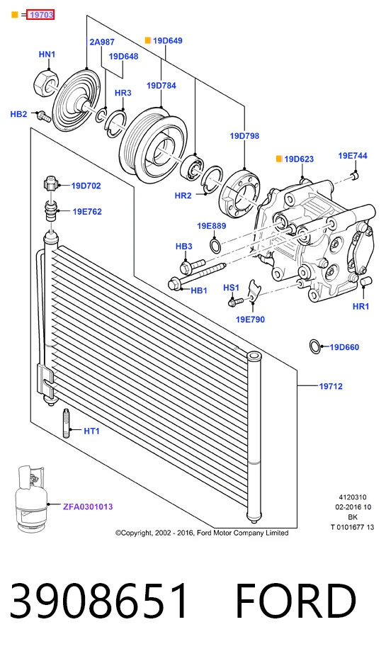 3908651 Ford Компрессор хладагента