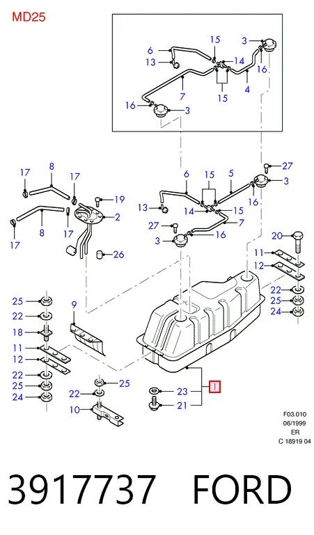  Бензобак Ford Ranger 