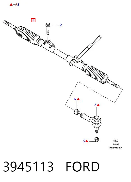 3945113 Ford Управление рулевое в сборе