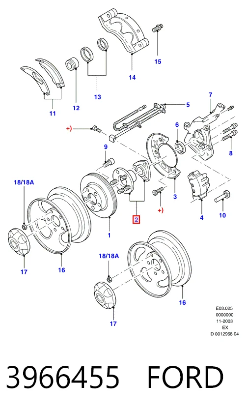 Ступицы передних колес Ford Explorer внедорожник (U2) (1994 - 2002) цена, от 73.40 USD