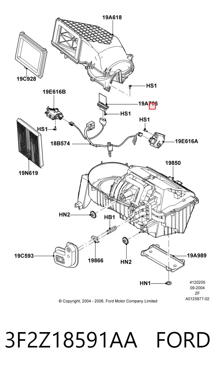3F2Z18591AA Ford Реле печки