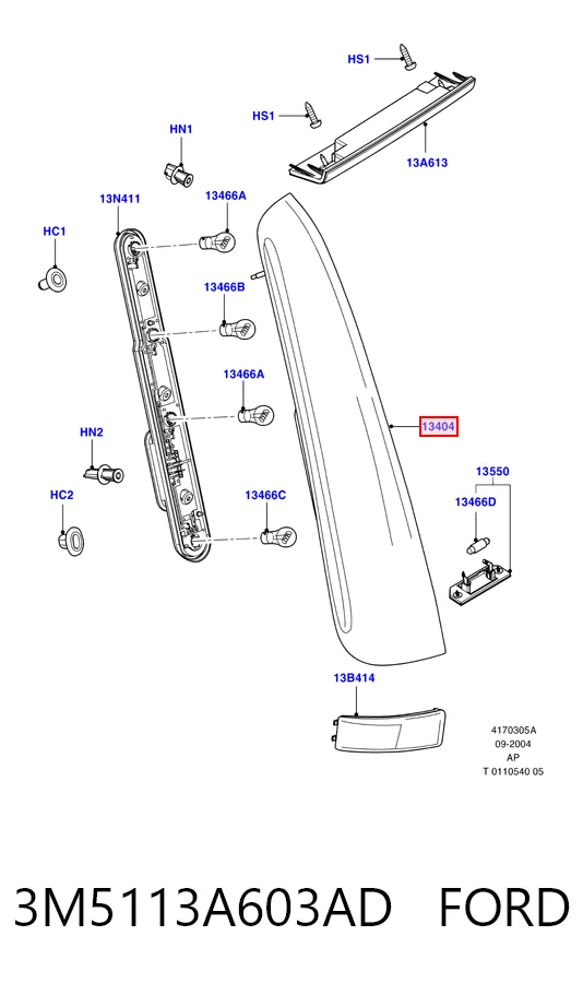  Фонарь задний левый Ford C-Max 