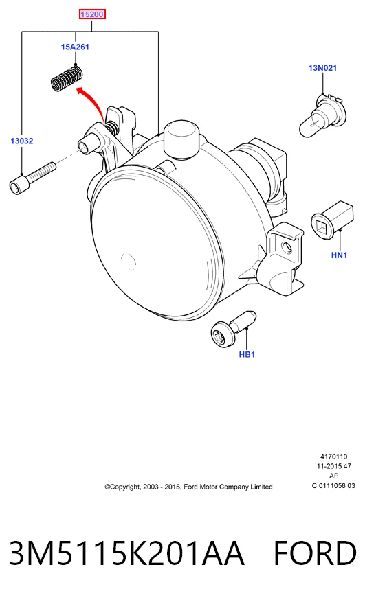 Фара противотуманная, правая TYC 2533H2T цена, от 16.96 USD