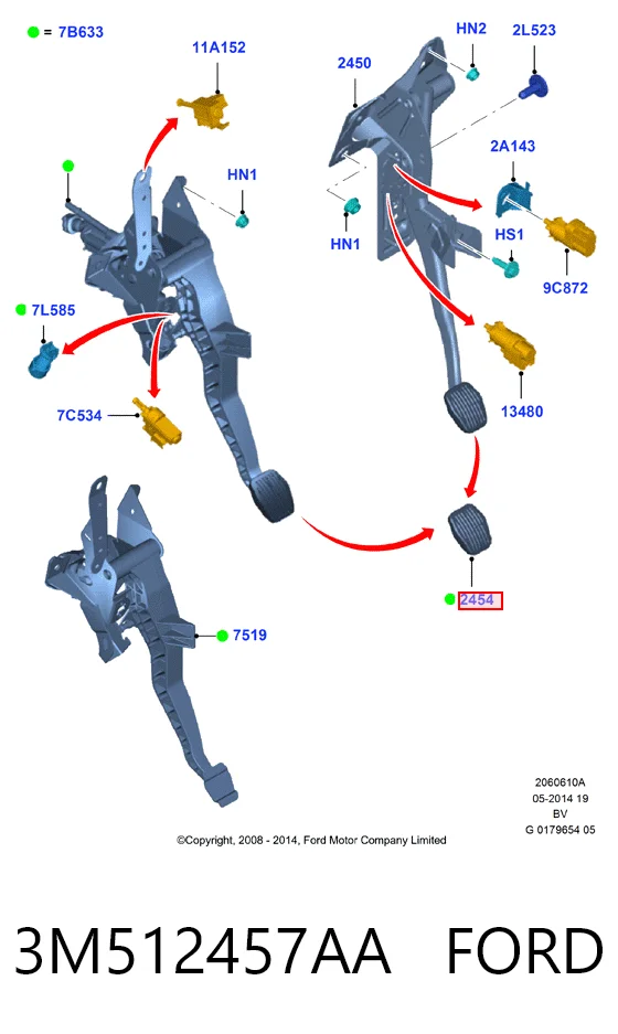 Купить B42457 DP Group Накладка педали тормоза