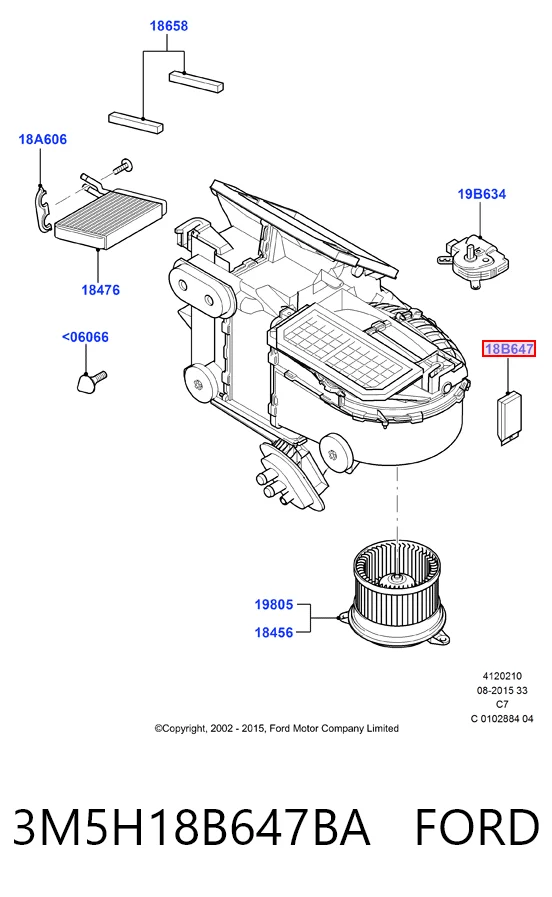 3M5H18B647BA Ford Реле печки