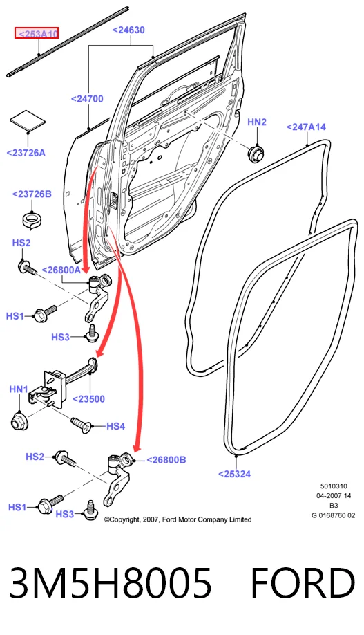 3M5H8005 Ford Радиатор основной