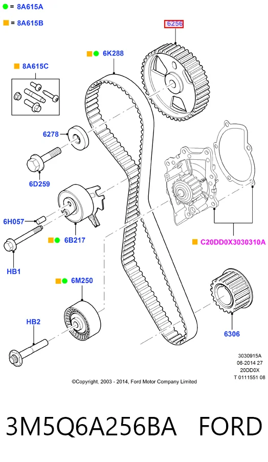 Шестерня фазорегулятора Fiat Scudo фургон (270) (2007 - 2016) цена, от 11.33 USD