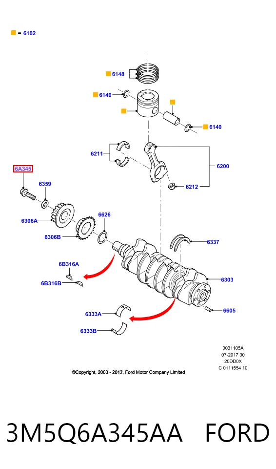LR000645 Britpart Болт коленвала