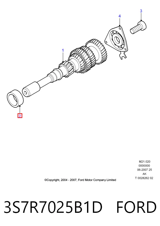  Подшипник первичного вала КПП Ford Transit 7