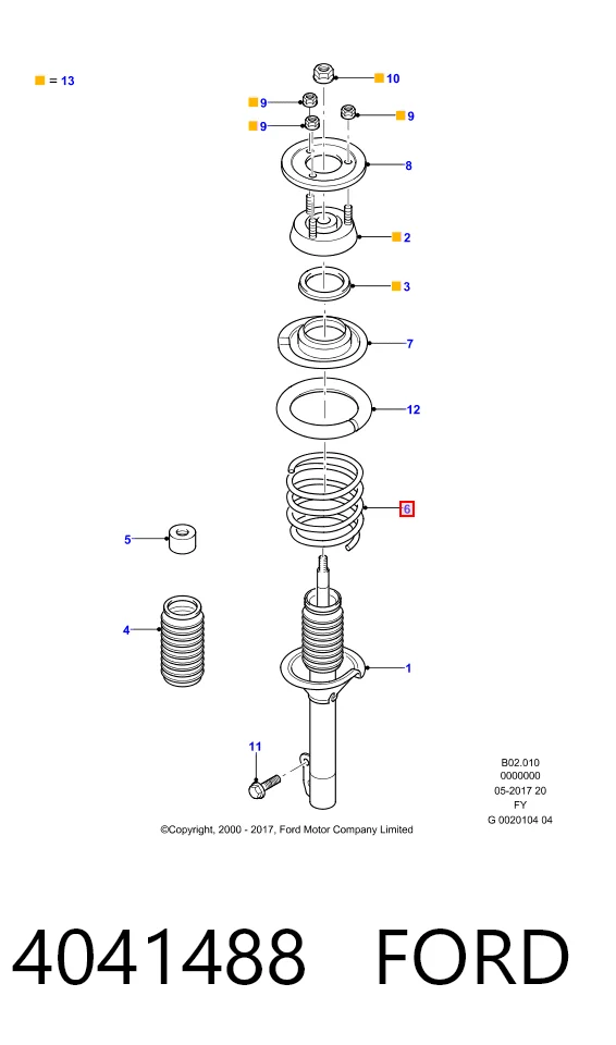 SS2107 DP Group Пружина передней подвески