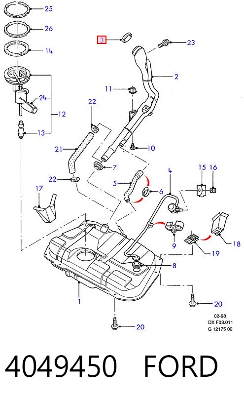 4049450 Ford Крышка топливного Бака