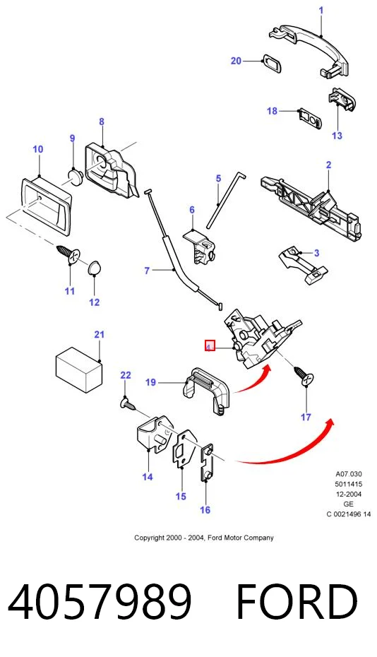 Замок задней двери, левой Ford 4057989 цена, от 17.59 USD