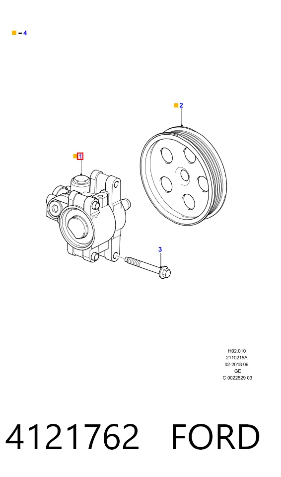 4121762 Ford ГУР руля