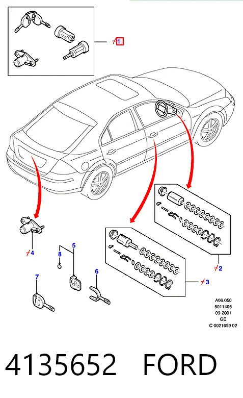 1306965 Volvo Комплект замков