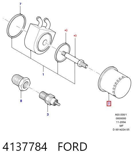 4137784 Ford Масляный фильтр двигателя