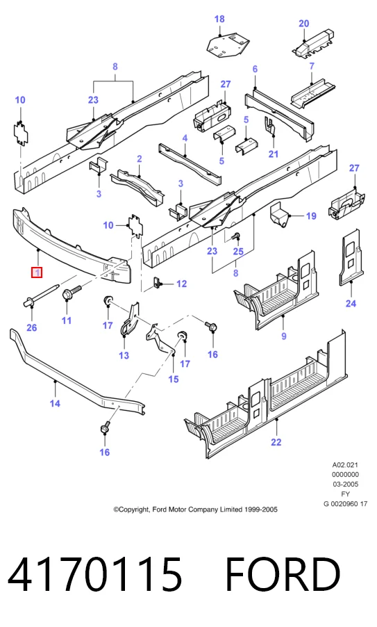 Балка бампера переднего на Ford Transit V V184/5