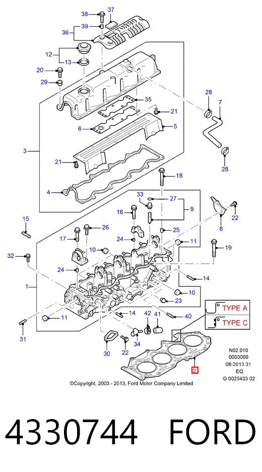 Прокладка ГБЦ Eristic EG332 цена, от 35.64 USD