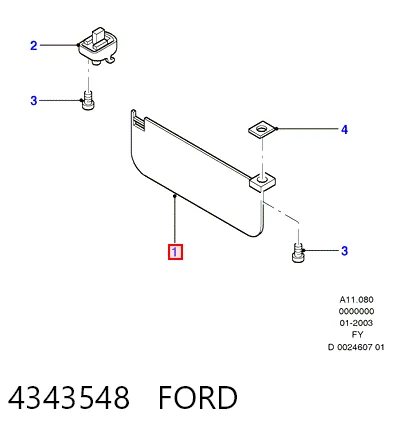 Козырек противосолнечный на Ford Transit V V184/5
