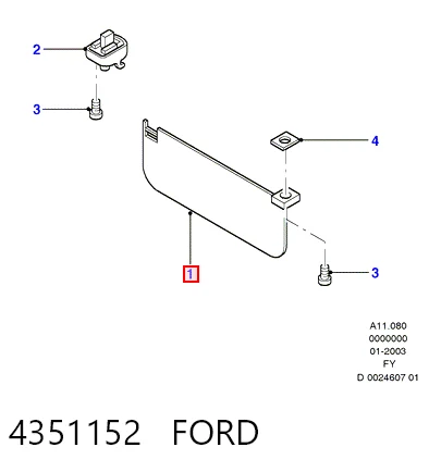Козырек солнцезащитный автомобиля Ford Transit V фургон (V184/5) (2000 - 2006) цена, от 12.67 USD