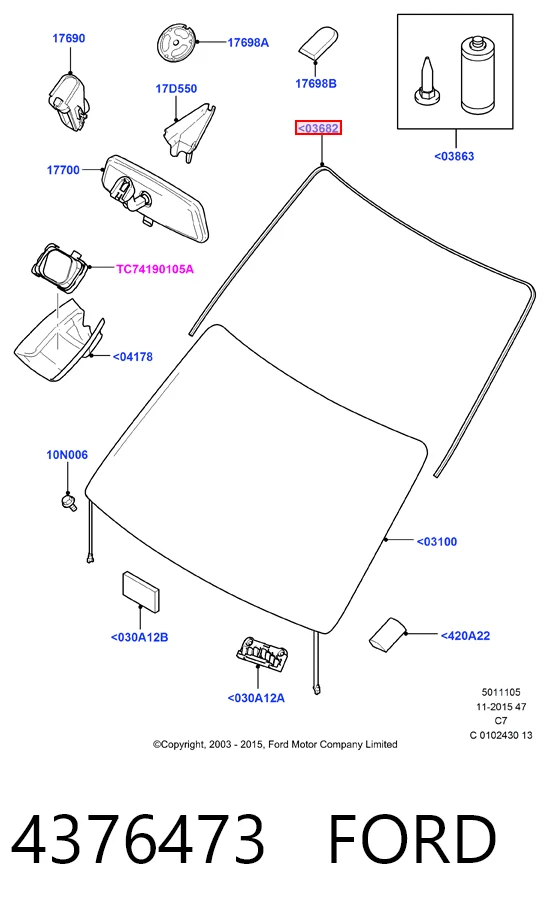 GS2803P110X Icor Защитная накладка переднего стекла