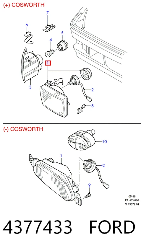 4377433 Ford Противотуманная фара левая