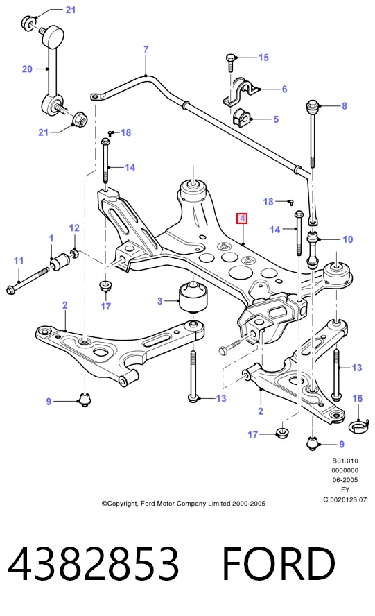 Подрамник передней подвески на Ford Transit V V184/5