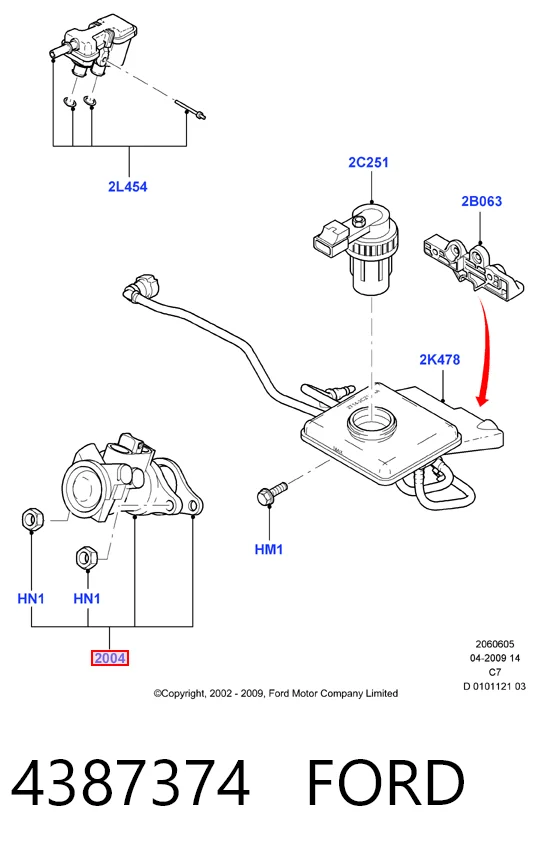 4387374 Ford Цилиндр тормозной, главный