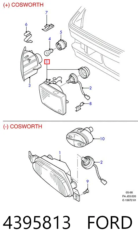 4395813 Ford Противотуманка правая
