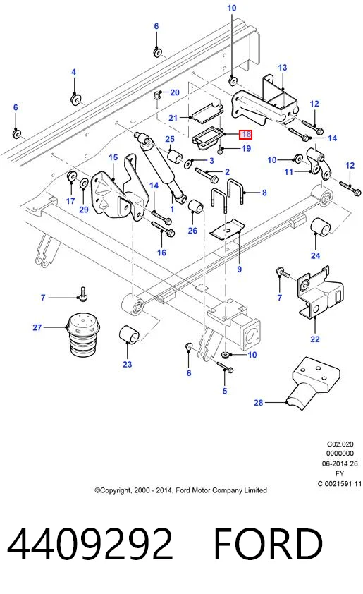 4409292 Ford Отбойник задней рессоры