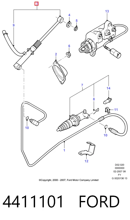 4411101 Ford Цилиндр сцепления, главный