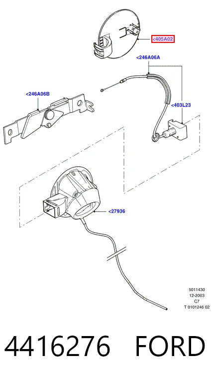 Дверка бензобака на Ford Connect  TC7