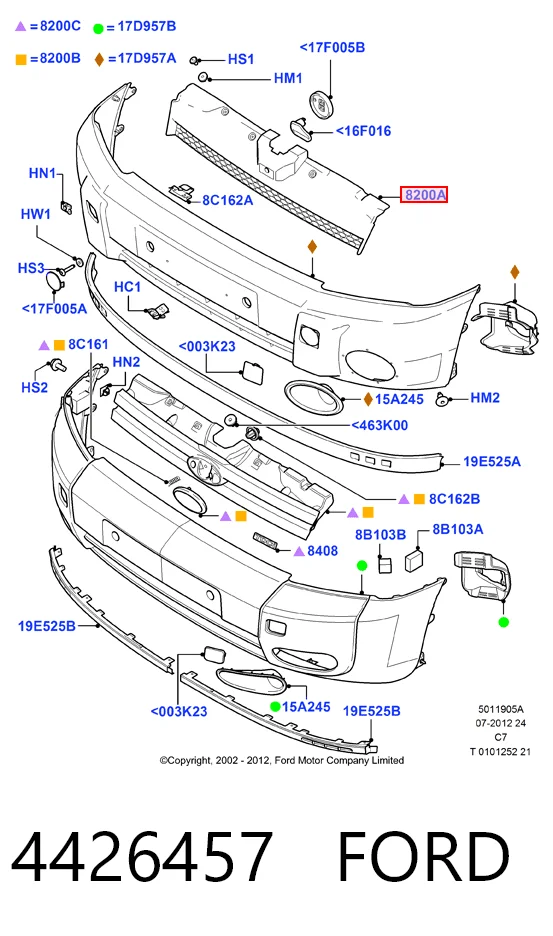 Решетка радиатора на Ford Transit V V184/5