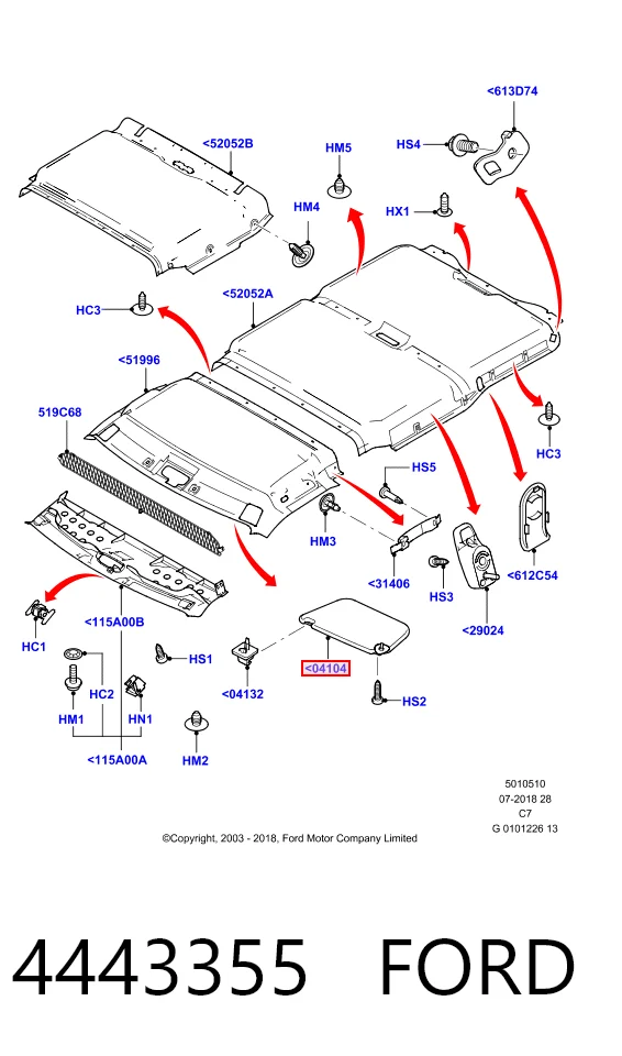  Солнцезащитный козырек Ford Connect 