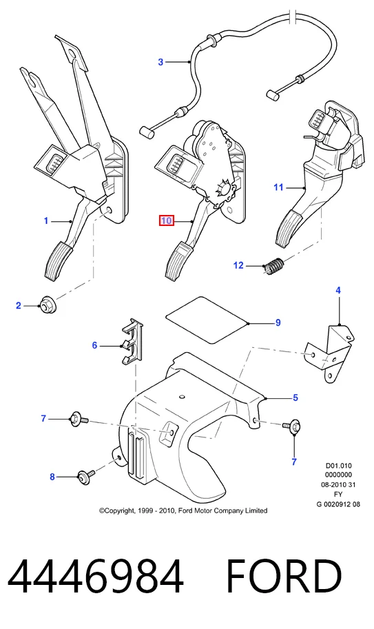 Педаль газа (акселератора) Ford Transit V фургон (V184/5) (2000 - 2006) цена, от 29.14 USD
