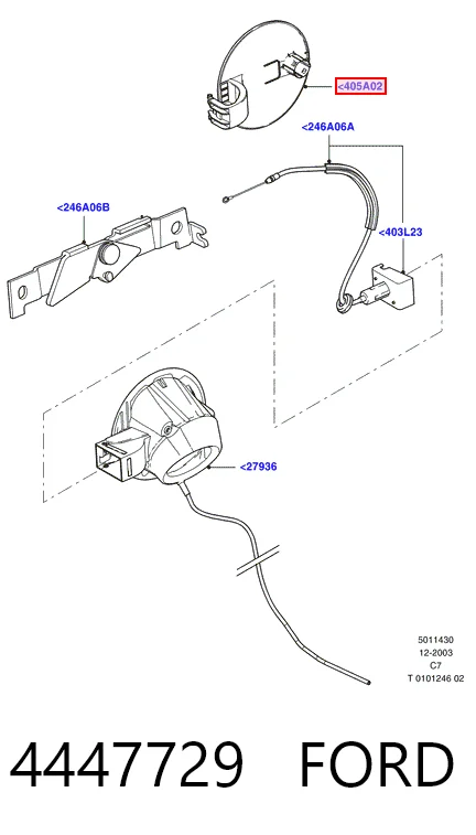 Лючок (дверца) бензобака Ford Connect фургон (TC7) (2002 - 2013) цена, от 7.60 USD