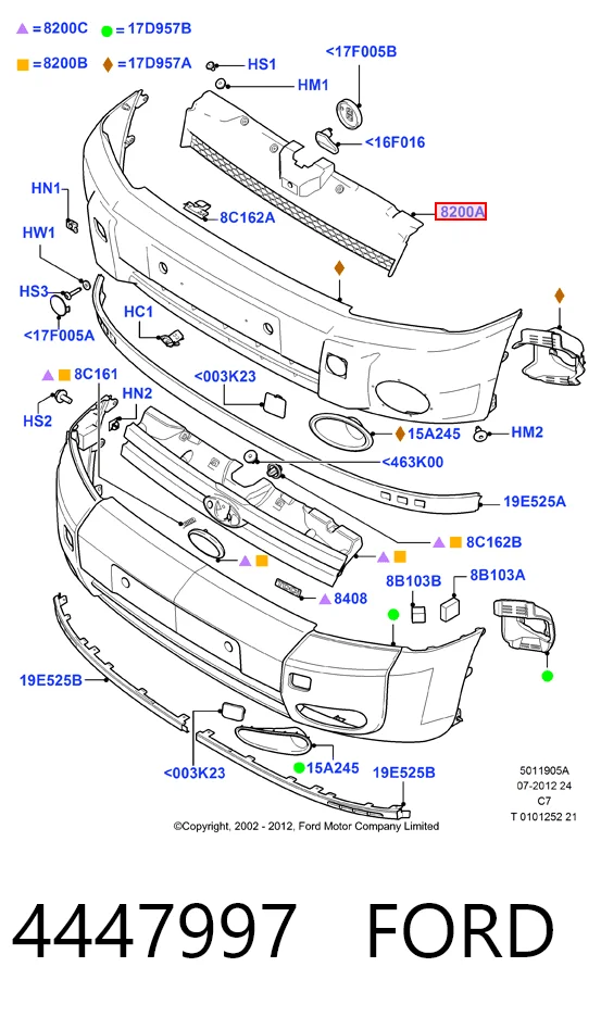 Облицовка радиатора Ford Transit V фургон (V184/5) (2000 - 2006) цена, от 18.69 USD