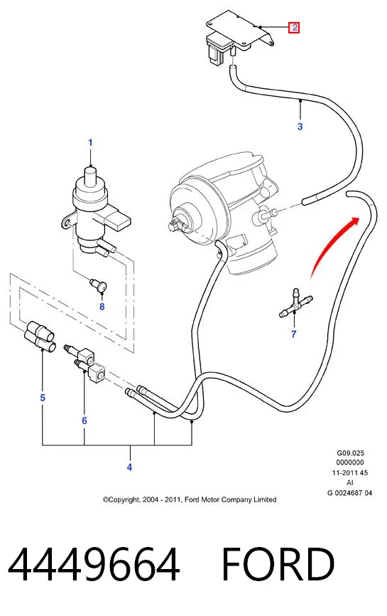 4449664 Ford Датчик давления воздуха