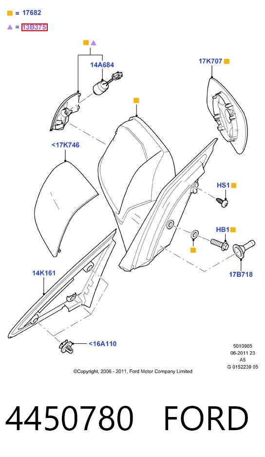 Указатель поворота зеркала правый L16140007LED Depo/Loro/Abakus