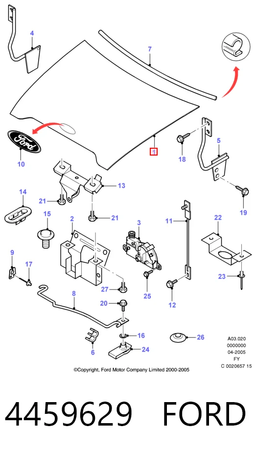 Капот на Ford Transit V V184/5