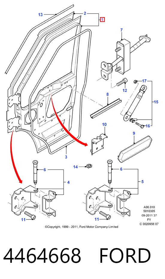 Водительская дверь на Ford Transit V V184/5