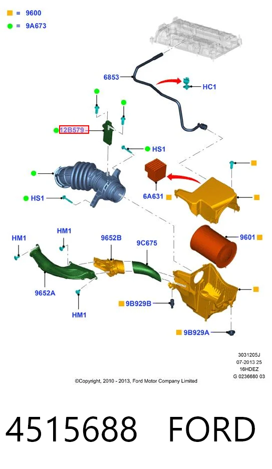 4515688 Ford Датчик расхода воздуха