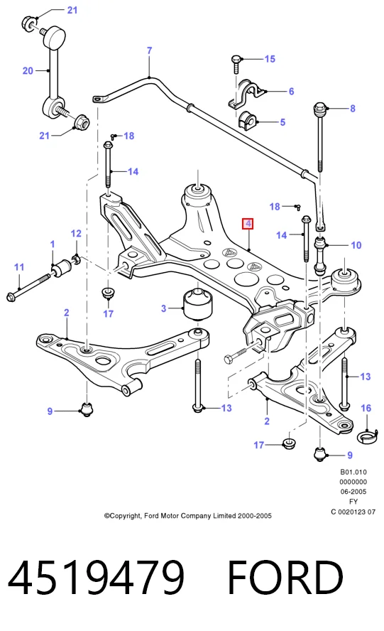 Передняя балка Ford Transit V фургон (V184/5) (2000 - 2006) цена, от 35.20 USD