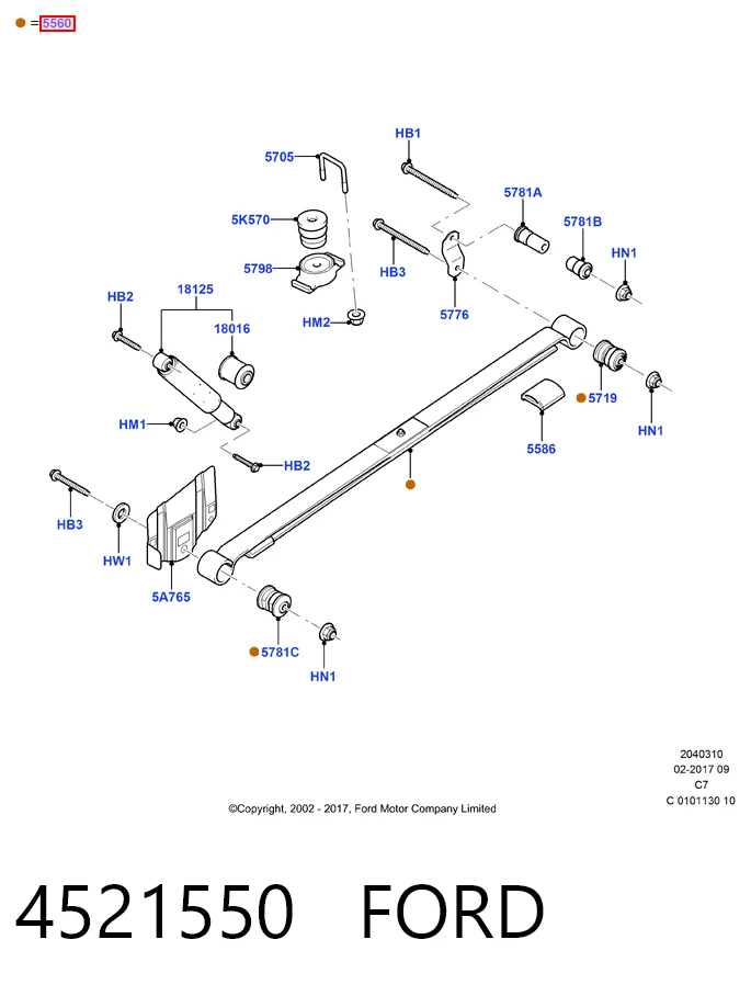 Пружина амортизатора Ford 2T1V5560AG цена, от 325.39 USD