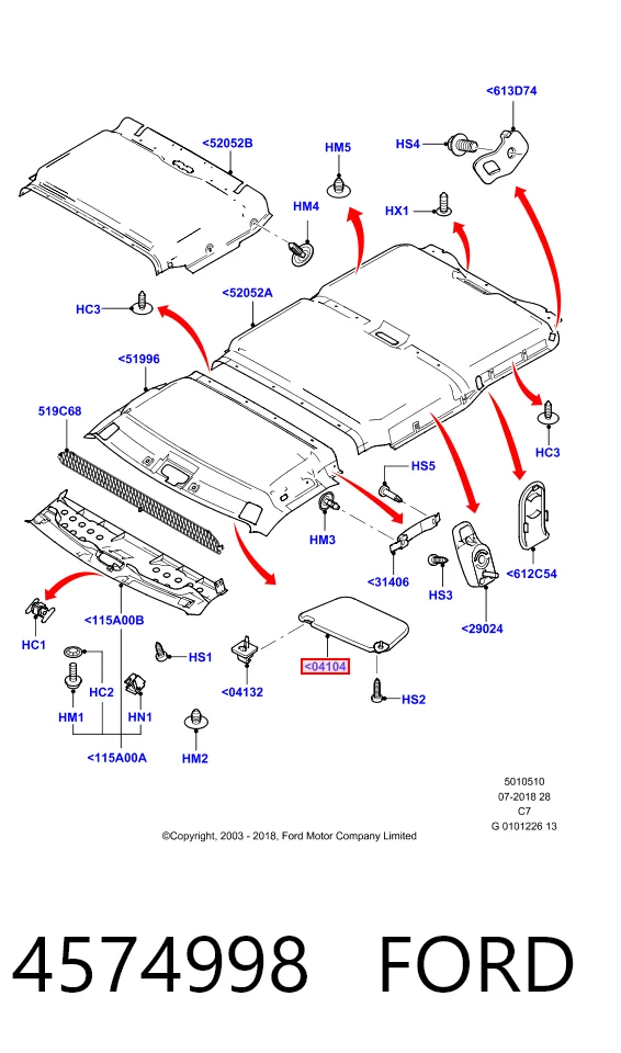 Козырек противосолнечный на Ford Connect TOURNEO PU2