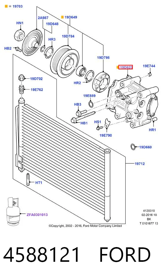 4588121 Ford Компрессор хладагента