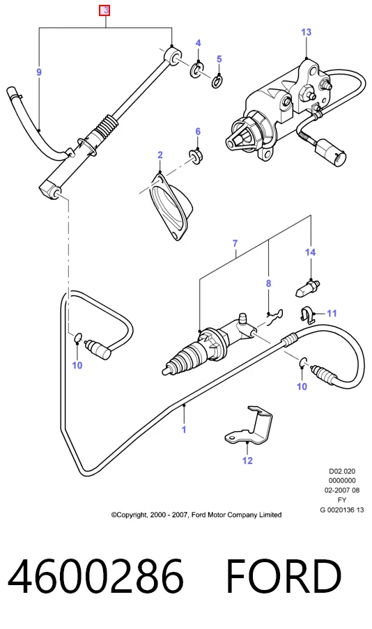 4600286 Ford Цилиндр сцепления, главный
